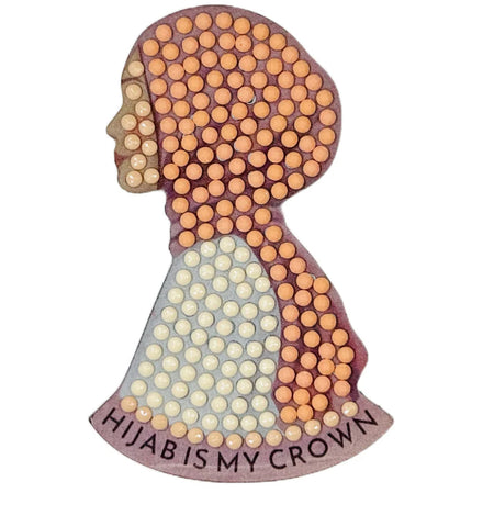 Hijab is My Crown Acrylic Magnet - Diamond Art Kit