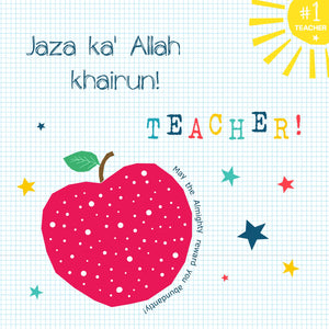 Jaza ka' Allah Khairun! Teacher !