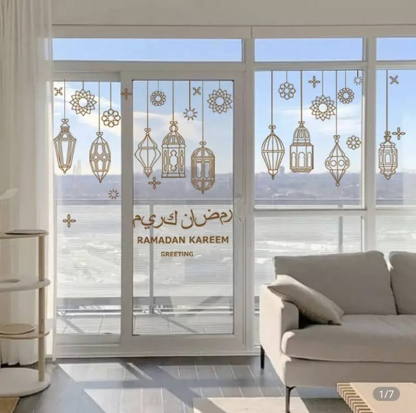 Ramadan Lanterns Clings/Sticker Decals