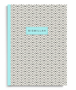 Geometric Bismillah Notebook - Aqua