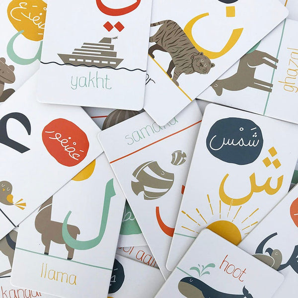 28 Arabic Alphabet Cards, Arabic Flashcards